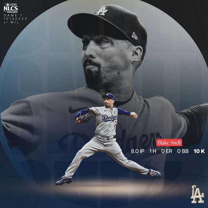 Dodgers Unggul 1-0 di Kandang Brewers – NLCS 2025